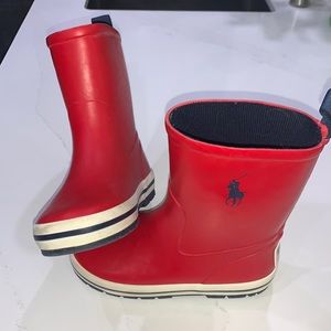 Polo Red Kids Rain Boots US size 12 barely worn